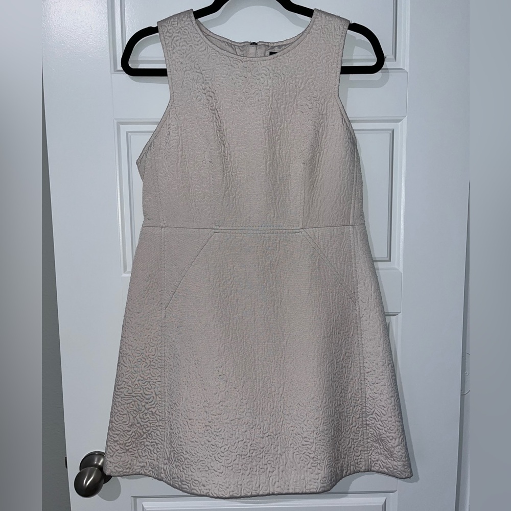 French Connection Quilted Cream Dress